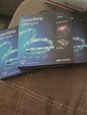 Brand New Aura ColorStrip LED Lights 12" - Teal/Blue Packaging